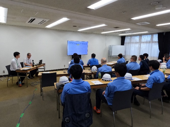 排水樋管周辺の浸水対策や相互の応援体制について説明をしました。