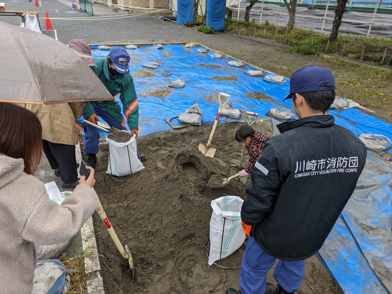 土のう作成