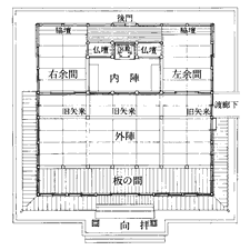 長弘寺本堂平面図