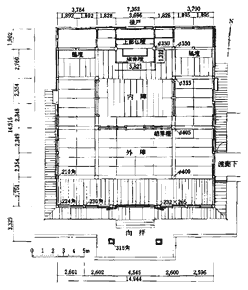 泉澤寺本堂平面図