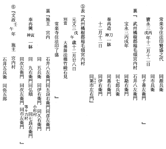 常楽寺十二神将銘文（銘記及び納入文書）　寅神将2