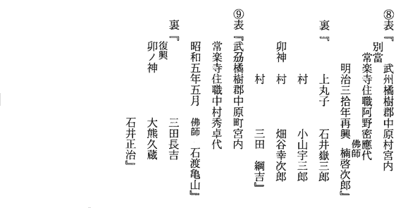 常楽寺十二神将銘文（銘記及び納入文書）　卯神将4