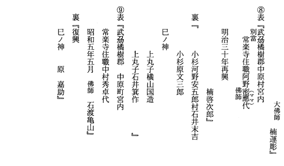 常楽寺十二神将銘文（銘記及び納入文書）　巳神将4