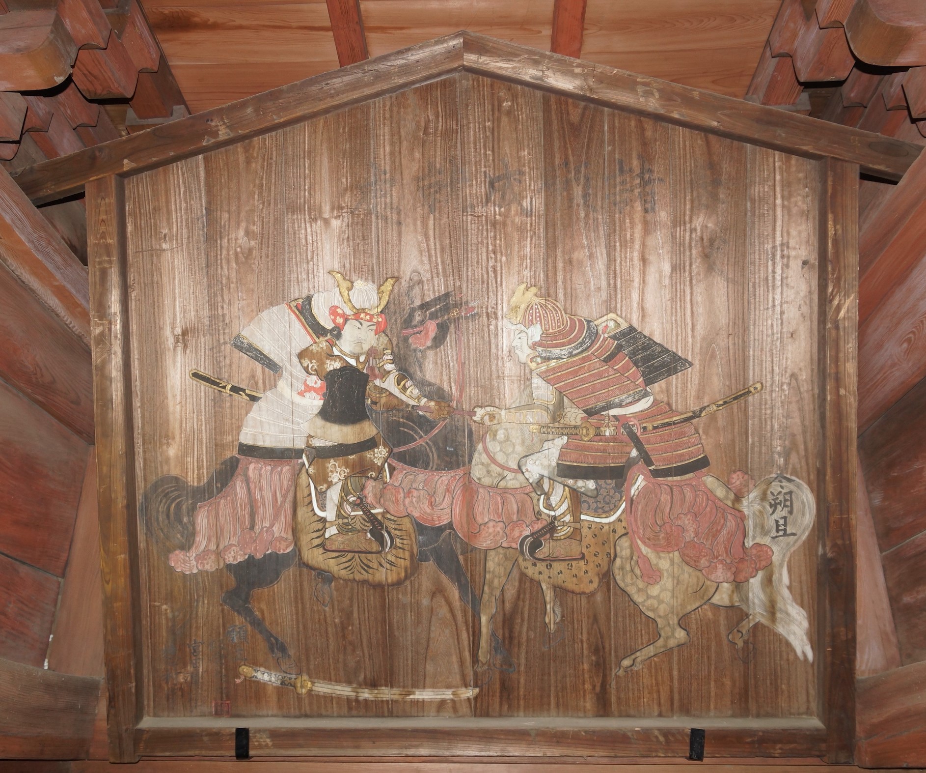 影向寺の大絵馬「武者絵」