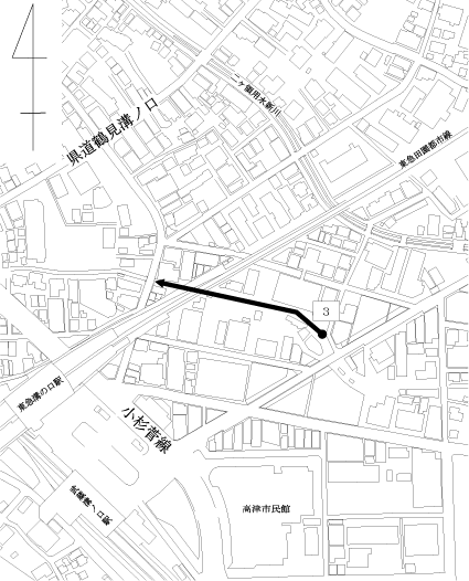 道路認定箇所見取図（高津区溝口1丁目～2丁目地内）