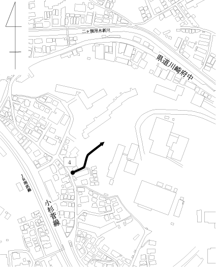 道路認定箇所見取図（高津区下作延地内）