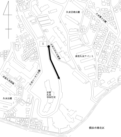 道路認定箇所見取図（高津区久末地内）