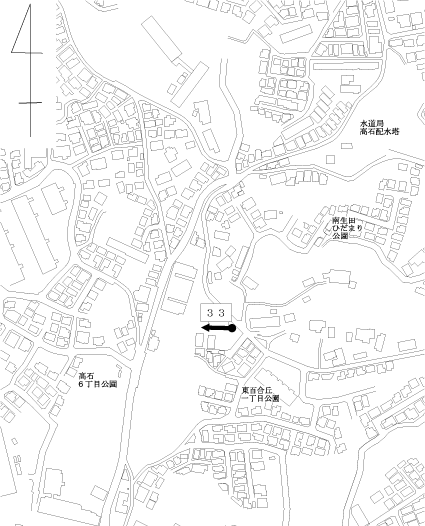 道路認定箇所見取図（麻生区東百合丘1丁目地内）