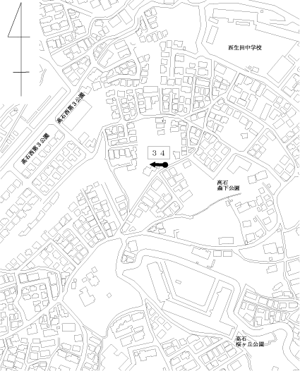 道路認定箇所見取図（麻生区高石2丁目地内）