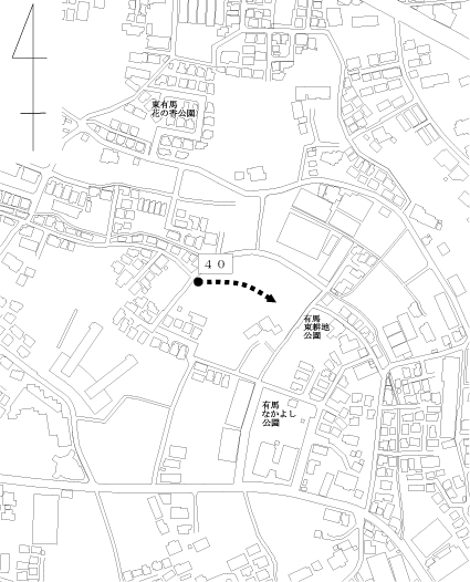 市道路線廃止箇所見取図（宮前区東有馬2丁目地内）