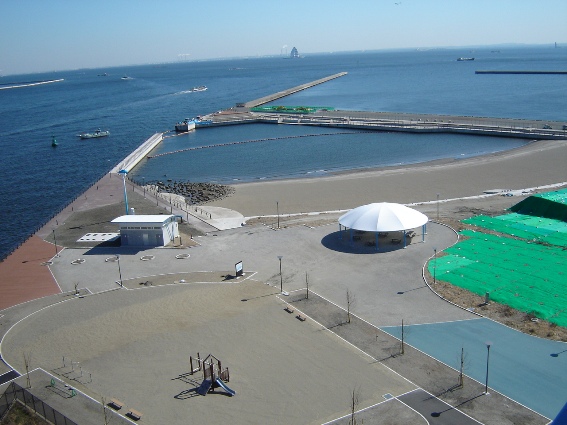 東扇島の人口海浜