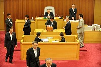 議長選挙の投票