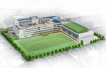 川崎高等学校及び附属中学校の完成イメージ図