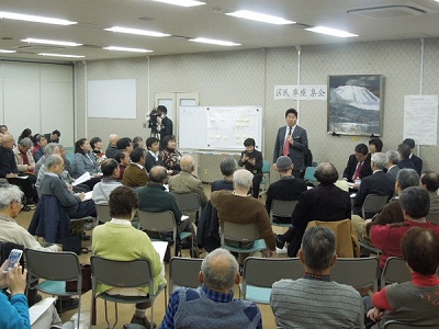 26年1月に開催された第1回区民車座集会（麻生区）の写真