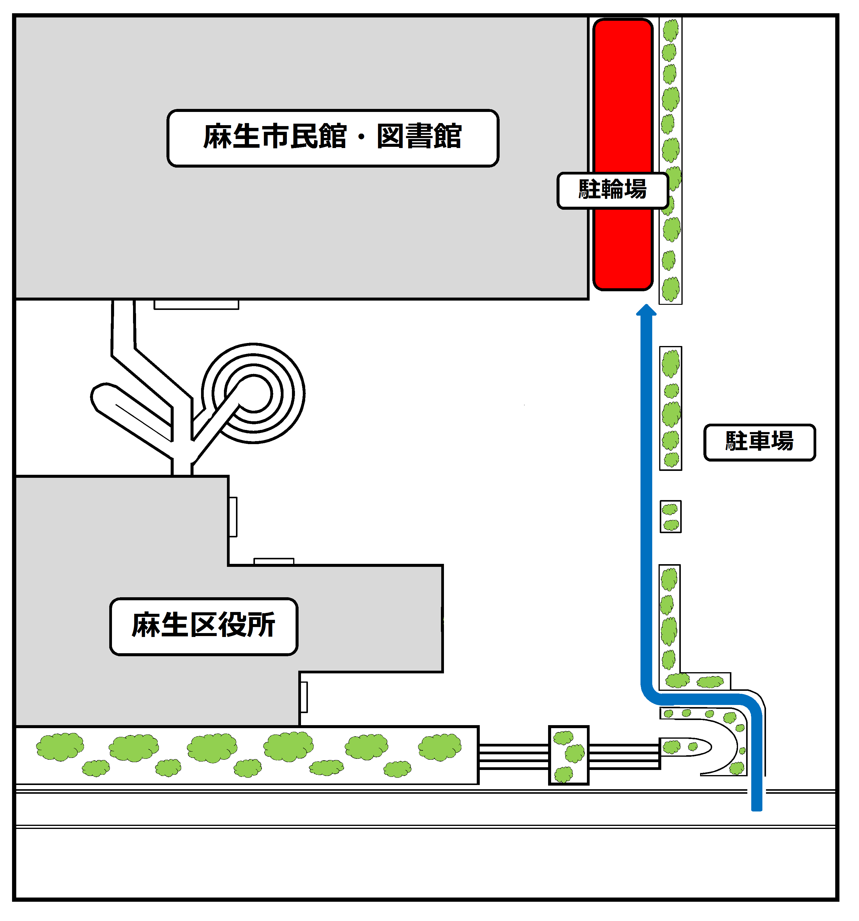 駐輪場の案内図