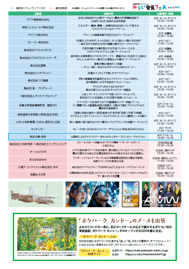 みらい発見フェス in しんゆり チラシ(裏)