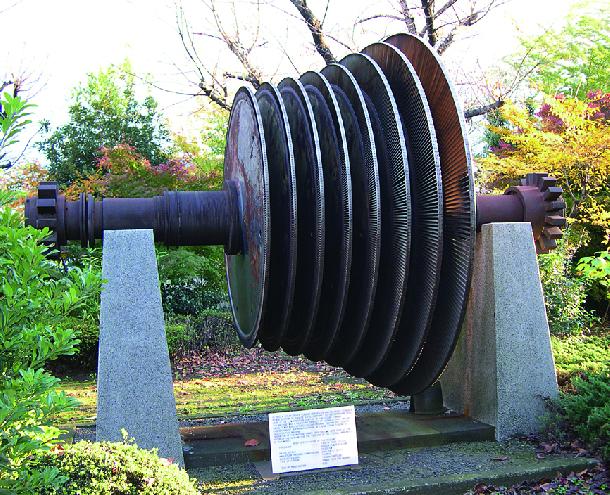 芝浦製作所製25,000kWタービン低圧ロータ