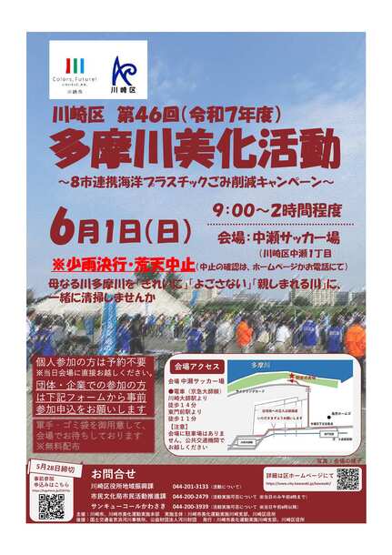 多摩川美化活動ちらし表面