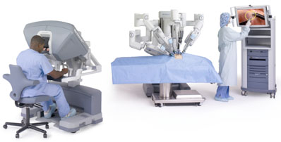 ロボット支援下内視鏡手術「ダヴィンチ」の写真