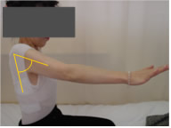 肩関節の可動域の写真