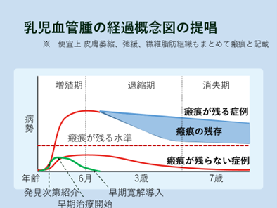 乳児血管腫の経過概念図の画像
