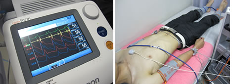 ABI(血圧脈波検査)の様子