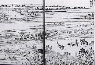 六郷の渡しを書いた江戸時代の絵