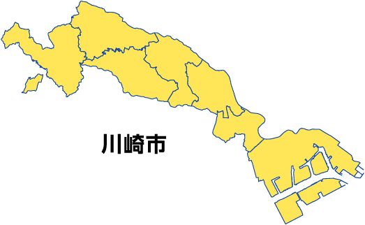 川崎市の地図