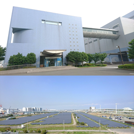 かわさきエコ暮らし未来館とソーラーパネル