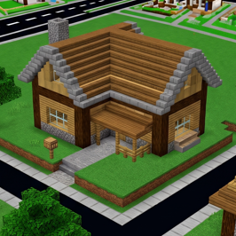 マインクラフトによる建物作成イメージ