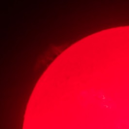 科学館で撮影した太陽のプロミネンス