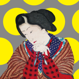 「見立多以尽　洋行がしたい」大蘇芳年画　