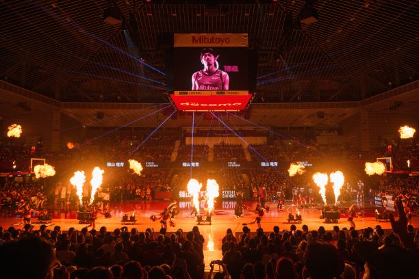 川崎ブレイブサンダース画像 試合前のセレモニー