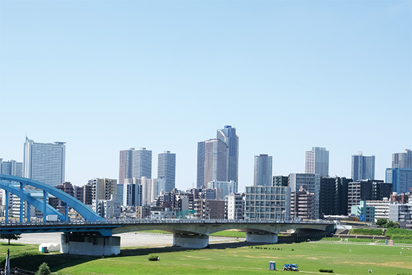 丸子橋とマンション