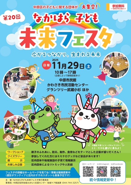 なかはら子ども未来フェスタの告知チラシ