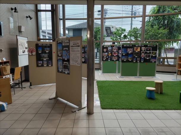 日吉出張所タウンホールやまぶき展示の様子