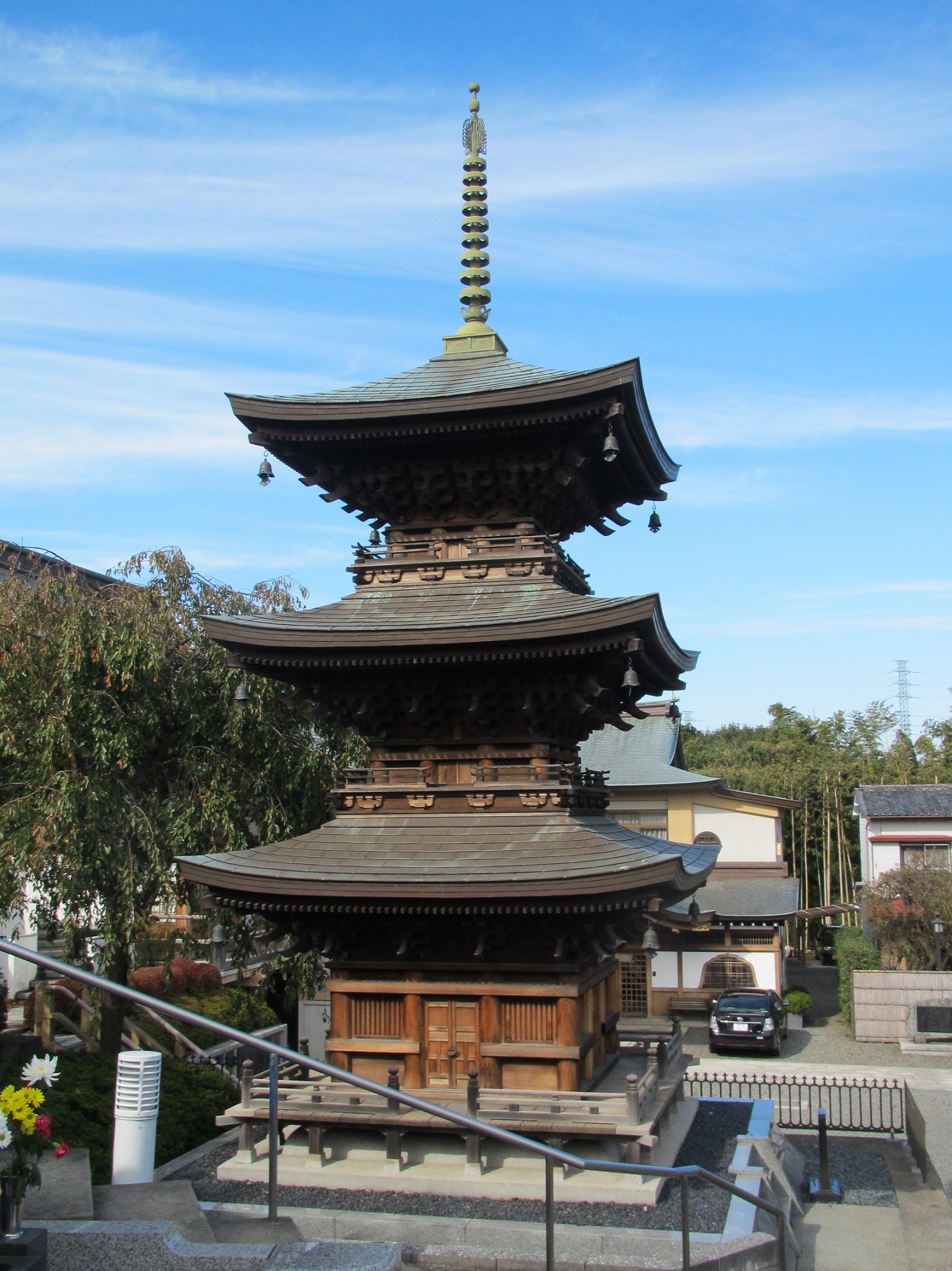 明鏡寺の三重の塔