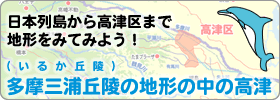 多摩三浦丘陵の地形の中の高津