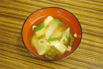 大好評だったたちばな野菜のお味噌汁