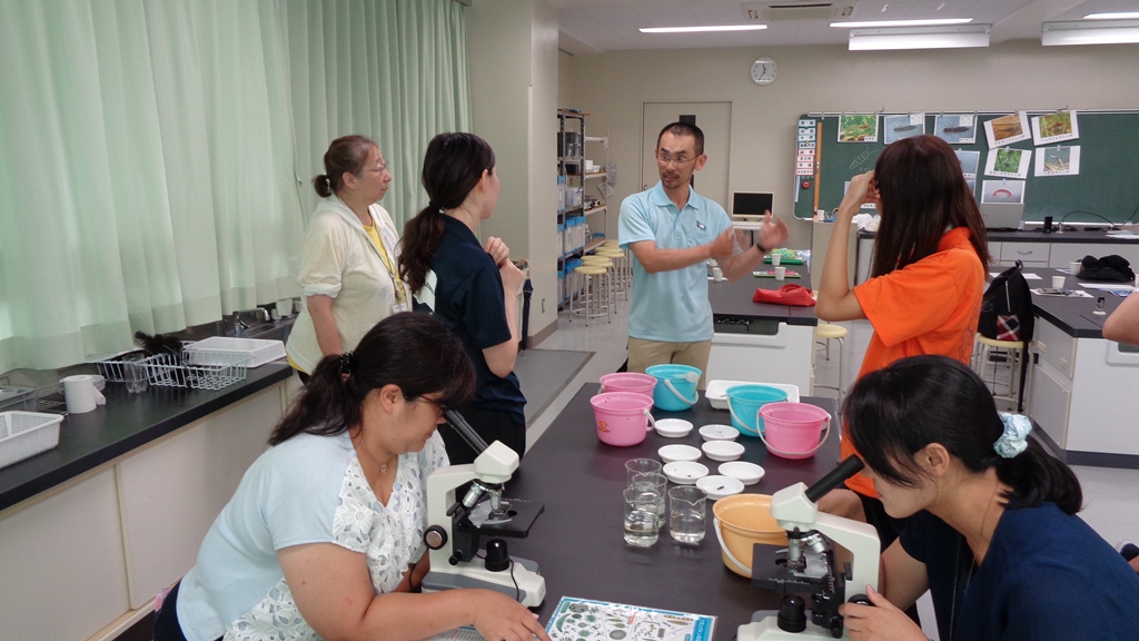 採取した生き物観察