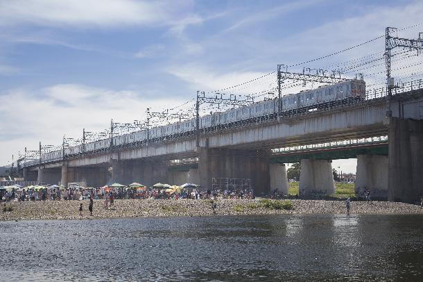 多摩川緑地バーベキュー広場と多摩川