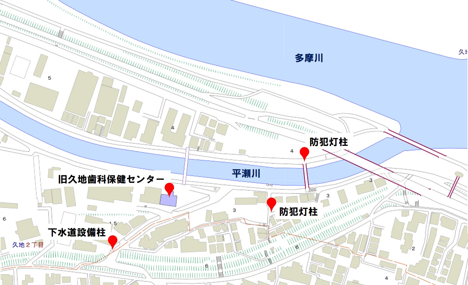 設置場所の地図