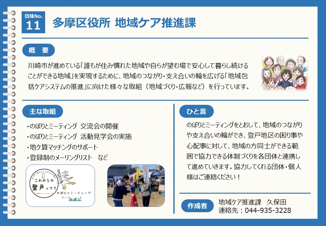活動紹介ハンドブック例